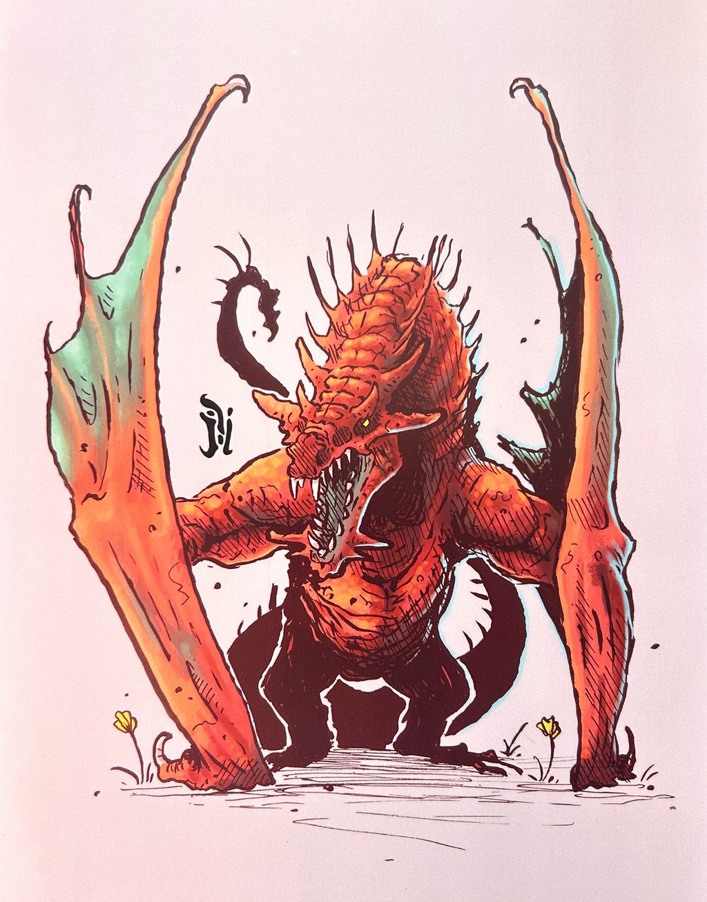 Copper Dragon - Limited A4 print