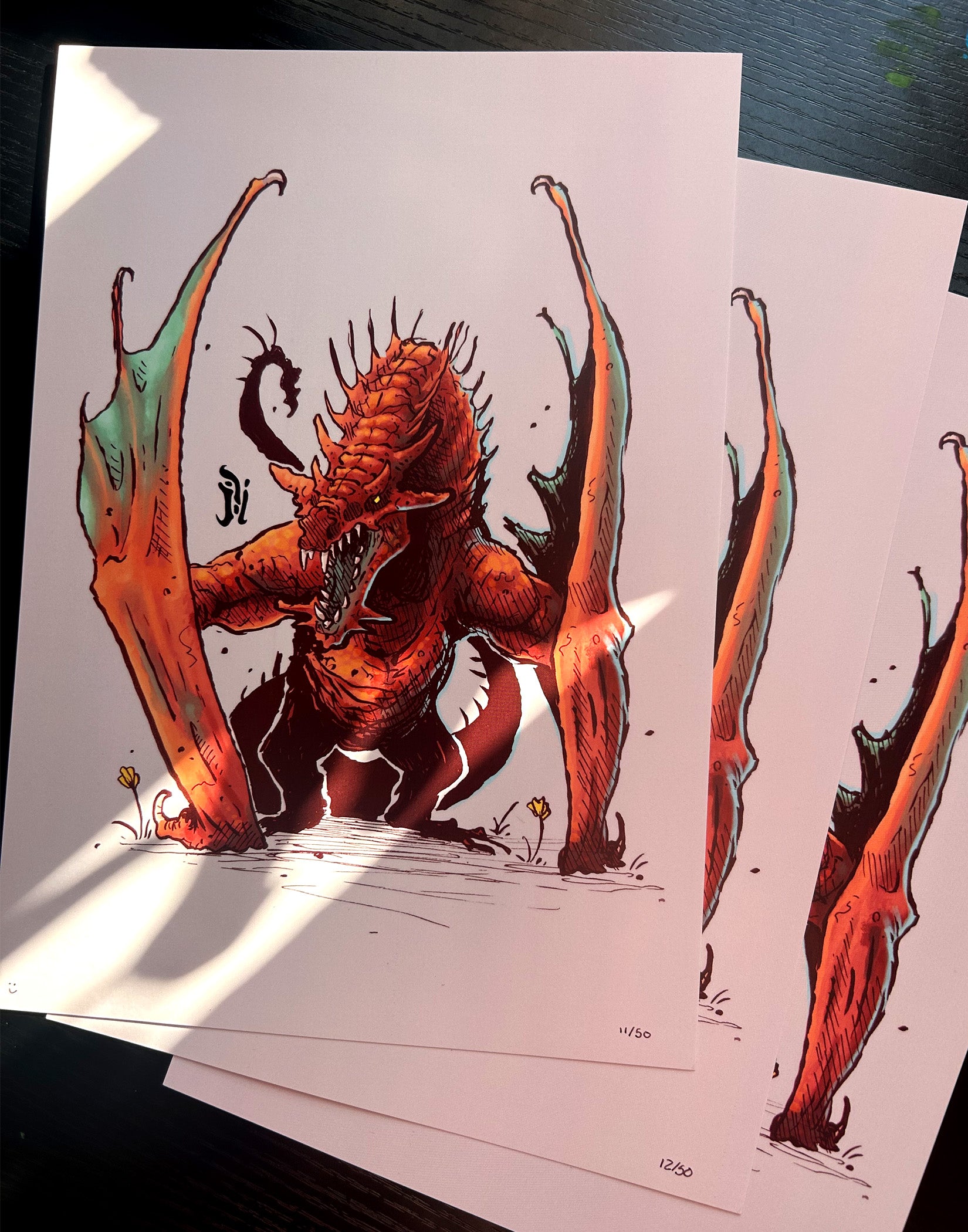 Copper Dragon - Limited A4 print